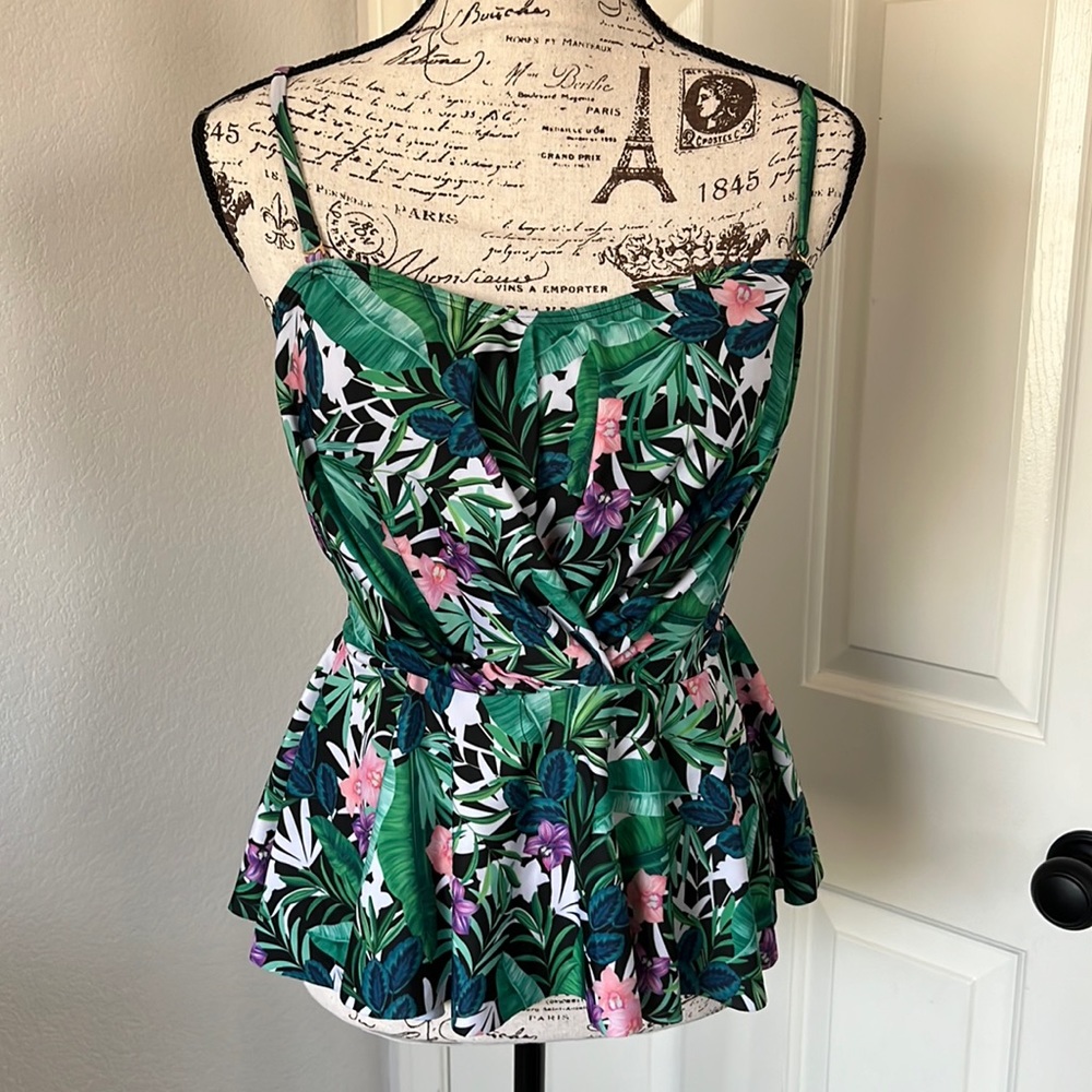 Flattering Peplum Swim Tankini